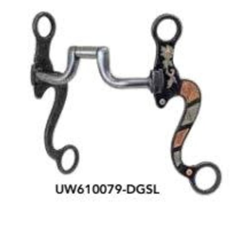 Cowboy Tack Texas Daisy Hinged Port Medium Shank