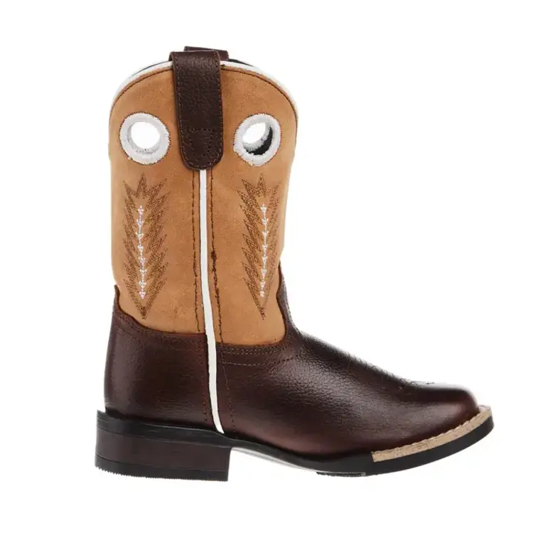 Roper Youth James Brown Leather Vamp w/ Tan Boot