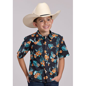 Roper Youth Hawaiian Black Snap
