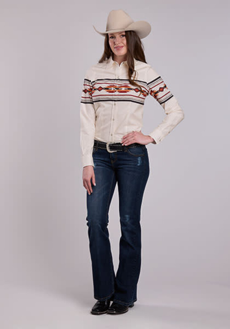 Roper Horizontal Aztec White Snap