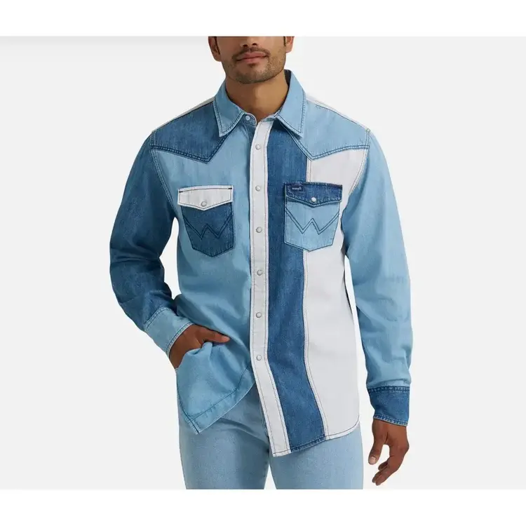 Wrangler Classic Fit Denim Block Snap