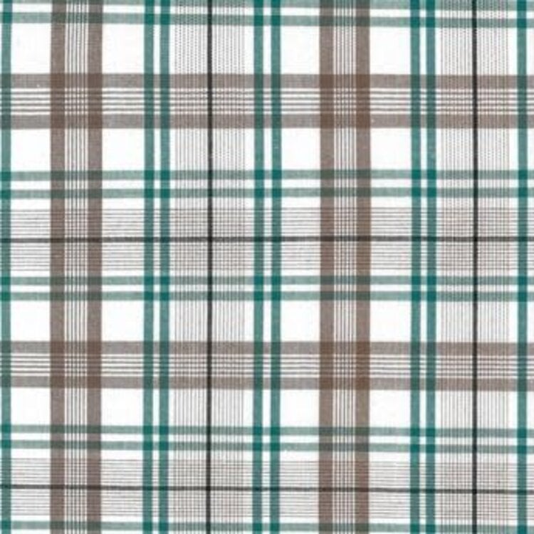 Wrangler Wrinkle Resist Plaid Turquoise Multi