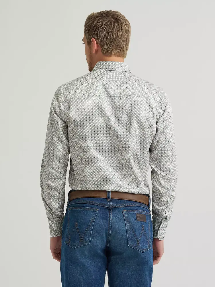 Wrangler Cody Johnson Button Down Tan Green