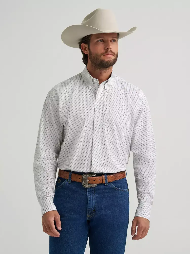 Wrangler George Strait One Pocket White Print