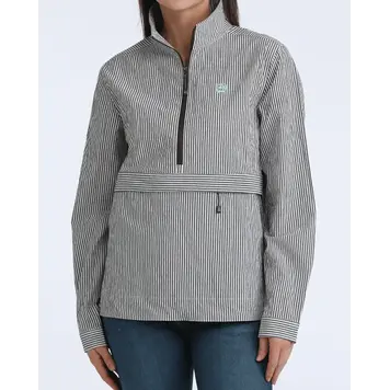 Cinch 1/2 Zip Hidden Pocket Pullover Brown