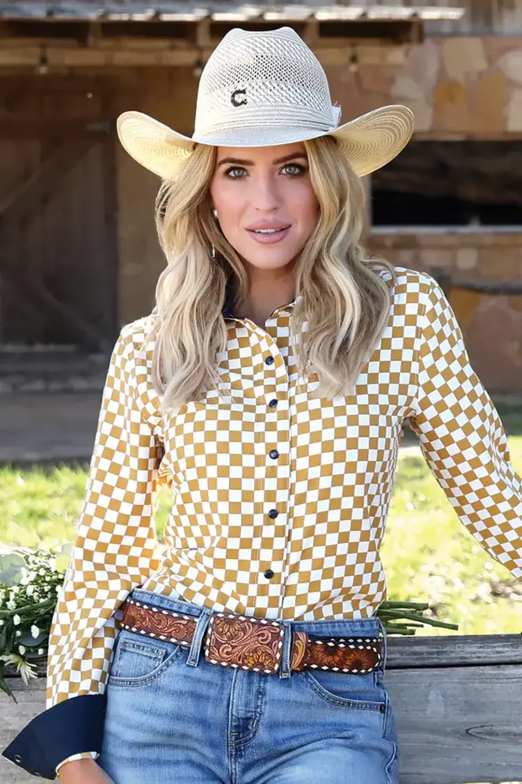 Cruel Denim Golden Checker Snap