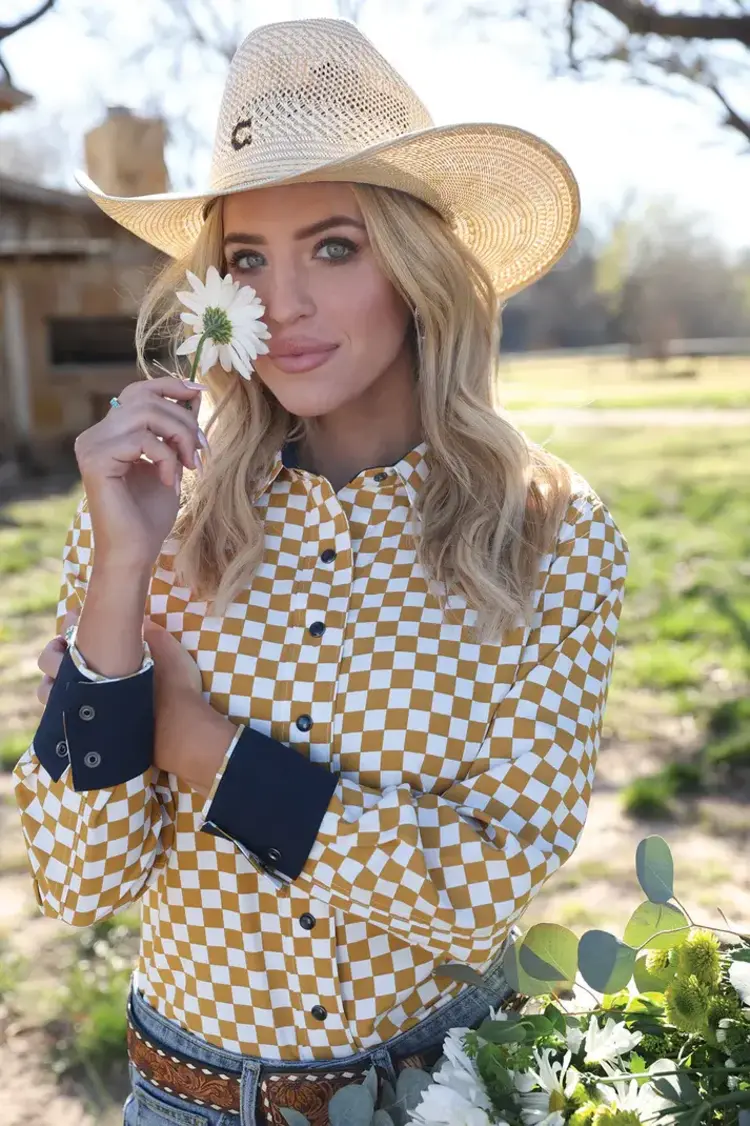 Cruel Denim Golden Checker Snap