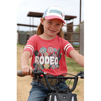 Cruel Denim Youth Desert Daisy Rodeo Tee Coral