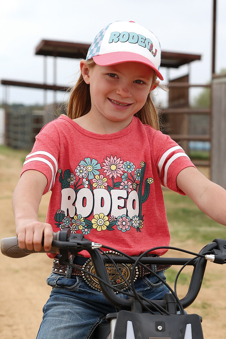 Cruel Denim Youth Desert Daisy Rodeo Tee Coral