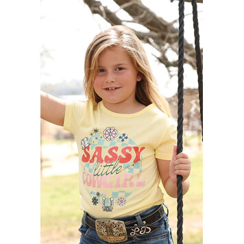 Cruel Denim Youth Sassy Little Cowgirl Tee Yellow