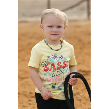 Cruel Denim Toddler Sassy Little Cowgirl Tee Yellow