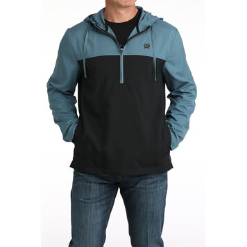 Cinch 1/2 Zip Hoodie Black Blue