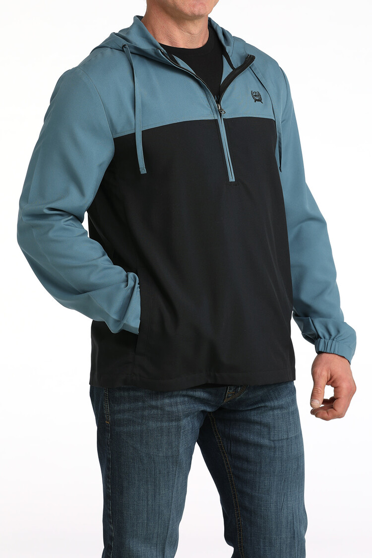 Cinch 1/2 Zip Hoodie Black Blue