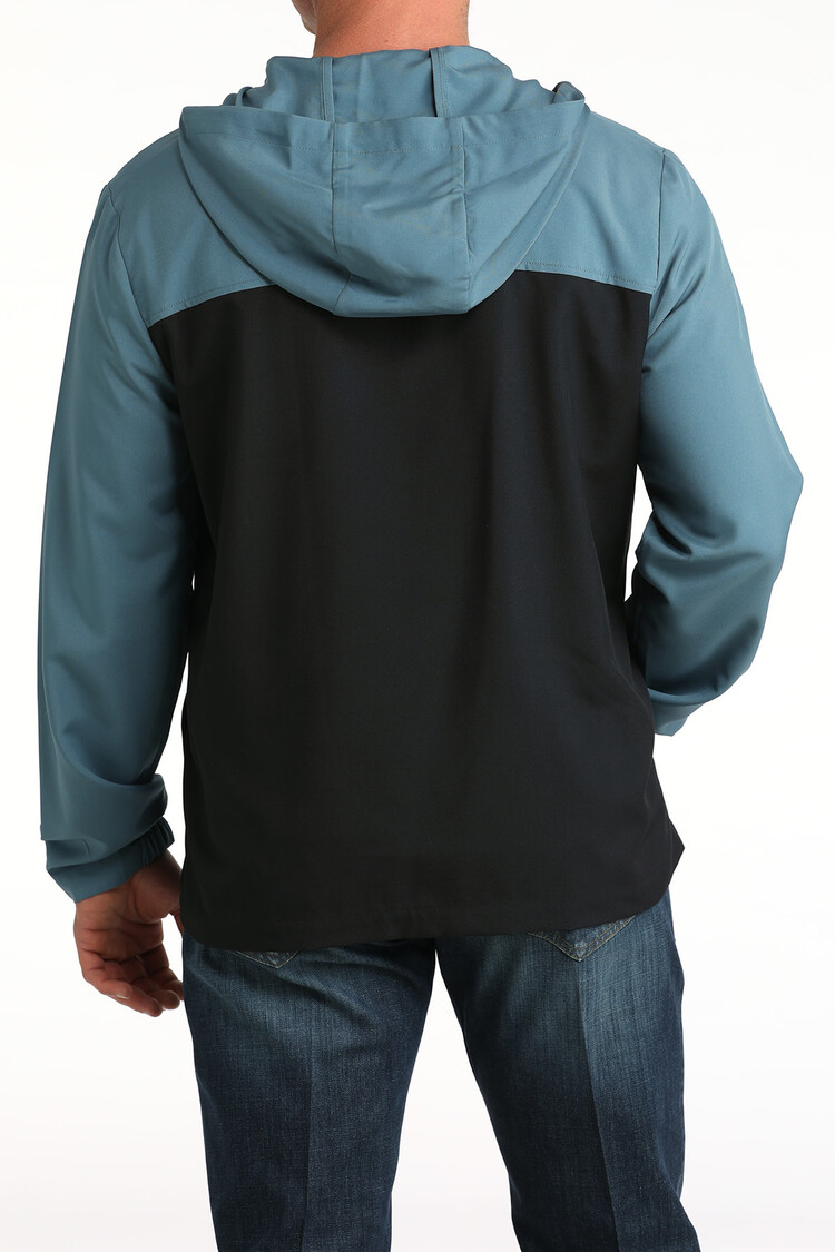 Cinch 1/2 Zip Hoodie Black Blue