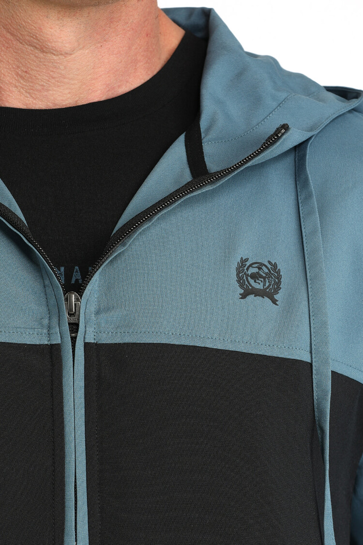 Cinch 1/2 Zip Hoodie Black Blue