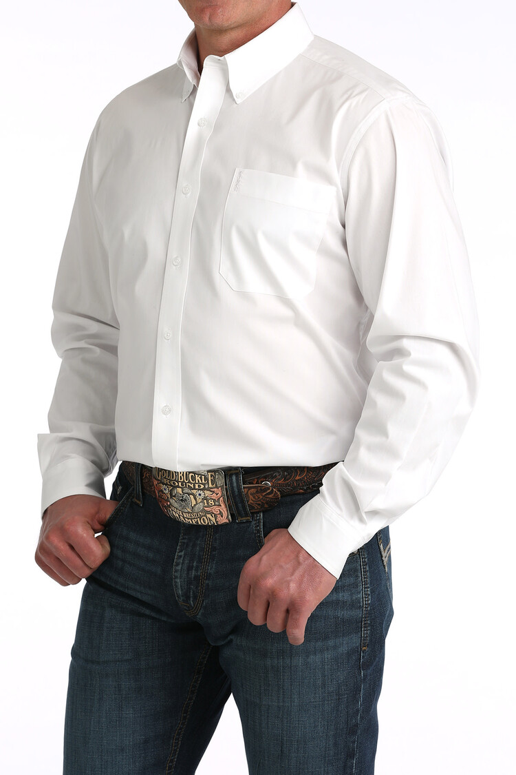 Cinch Modern Fit Button Down Solid White