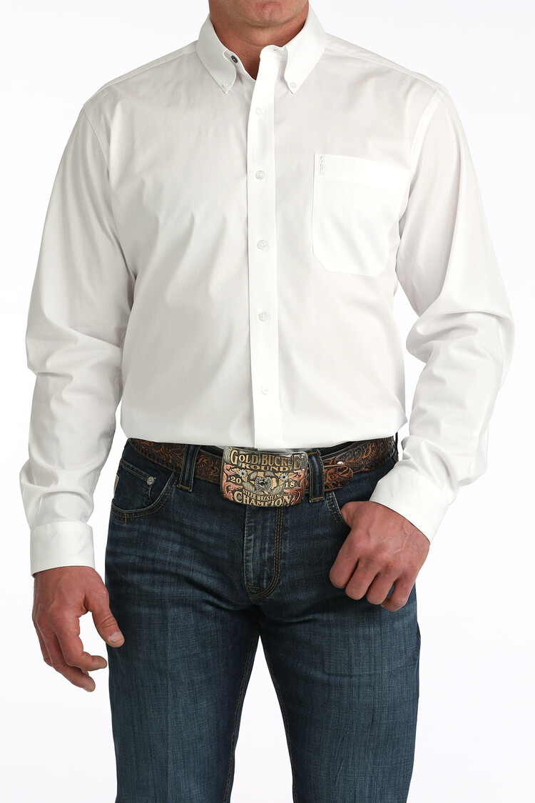 Cinch Modern Fit Button Down Solid White