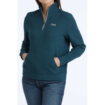 Cinch 1/4 Zip Grid Fleece Pullover Teal