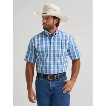 Wrangler George Strait One Pocket Short Sleeve Multi Blue