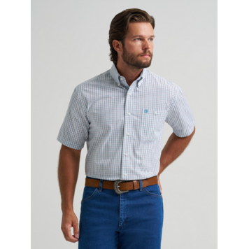 Wrangler Classic Relaxed Fit Plaid Teal