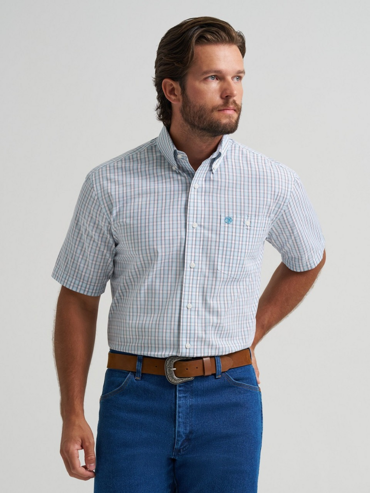 Wrangler Classic Relaxed Fit Plaid Teal