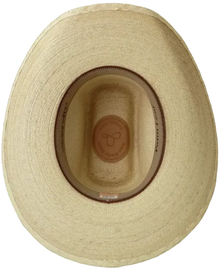 SunBody Hats 4" Boxtop Soft  Mexican Palm Leaf