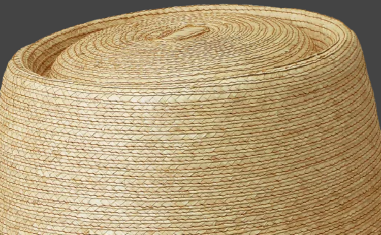 SunBody Hats 4.5" Oak Colored Palm Leaf Reata III