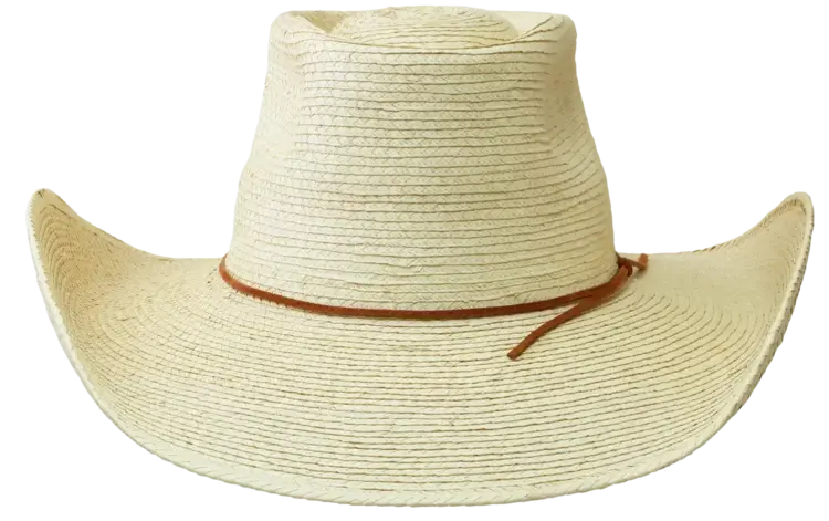 SunBody Hats 4.5" Oak Colored Palm Leaf Reata III
