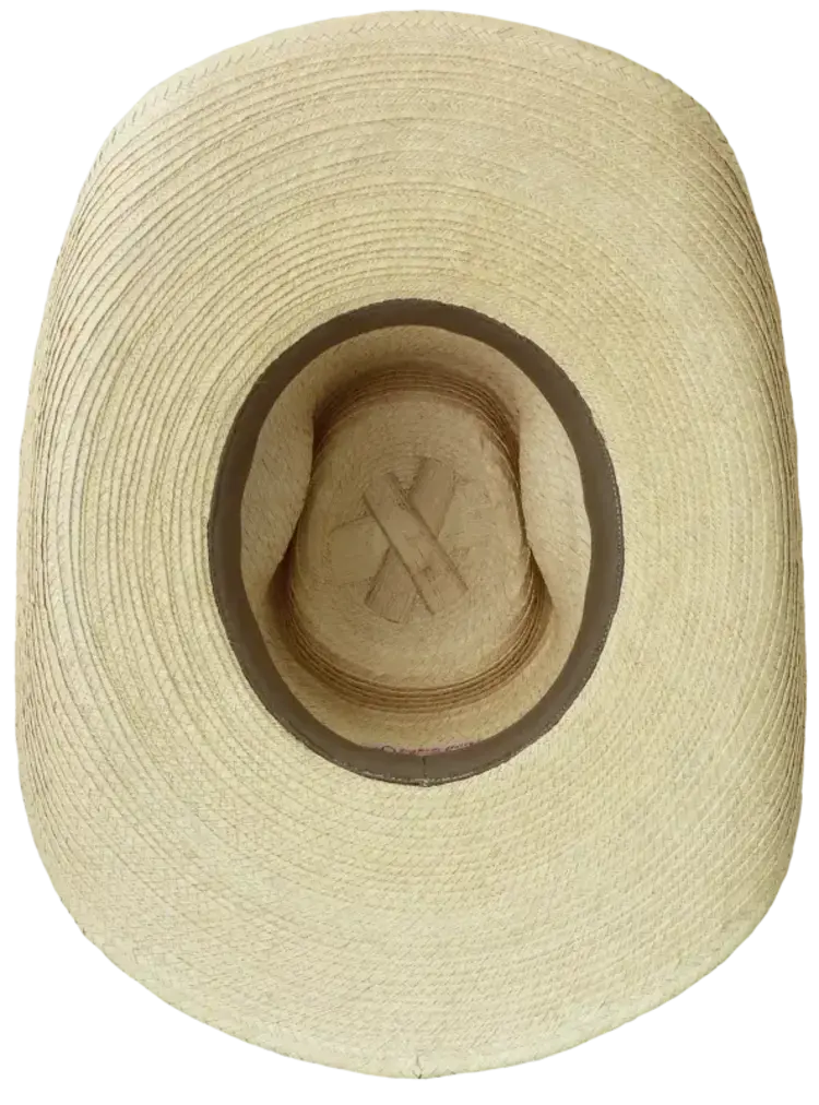 SunBody Hats 4.5" Oak Colored Palm Leaf Reata III