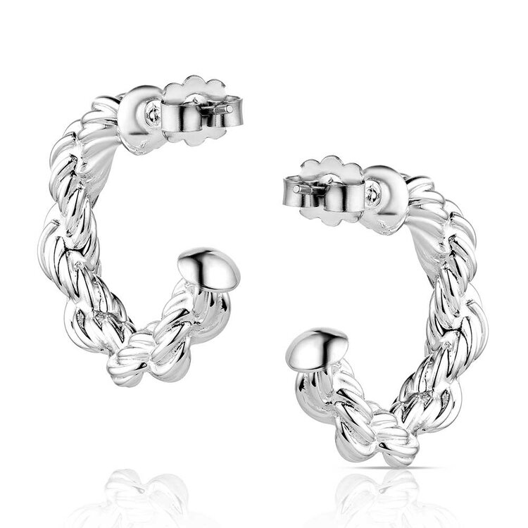 Montana Silversmiths Plaited Rope Hoop Earrings