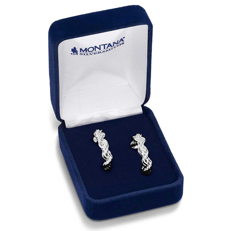 Montana Silversmiths Plaited Rope Hoop Earrings