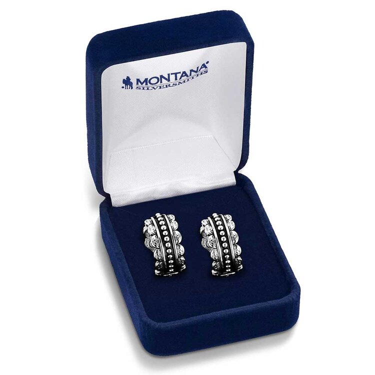 Montana Silversmiths Petal Edge Hoop Earrings