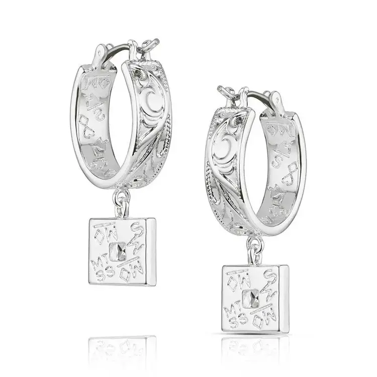 Montana Silversmiths Desert Whirl Engraved Hoop Earrings