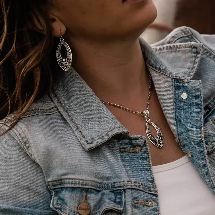 Montana Silversmiths Shadow & Shine American Made Dangle Earrings