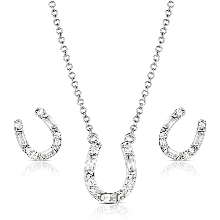 Montana Silversmiths Lucky Stride Horseshoe Jewelry Set