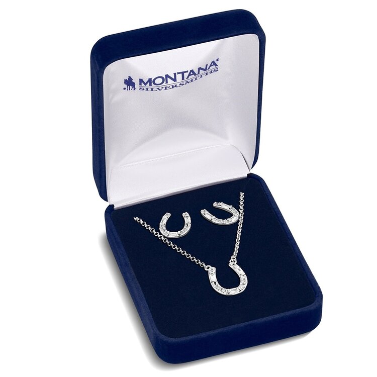 Montana Silversmiths Lucky Stride Horseshoe Jewelry Set