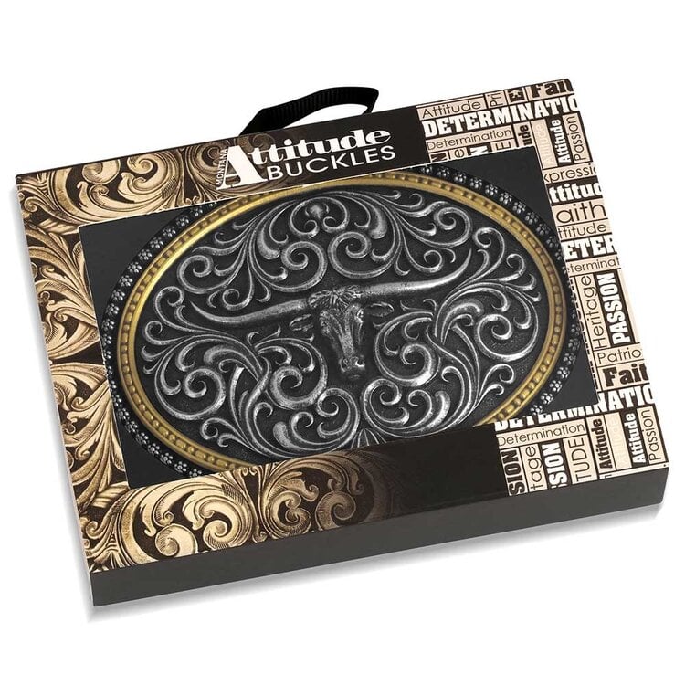 Montana Silversmiths Two Tone Stockyard Buckle