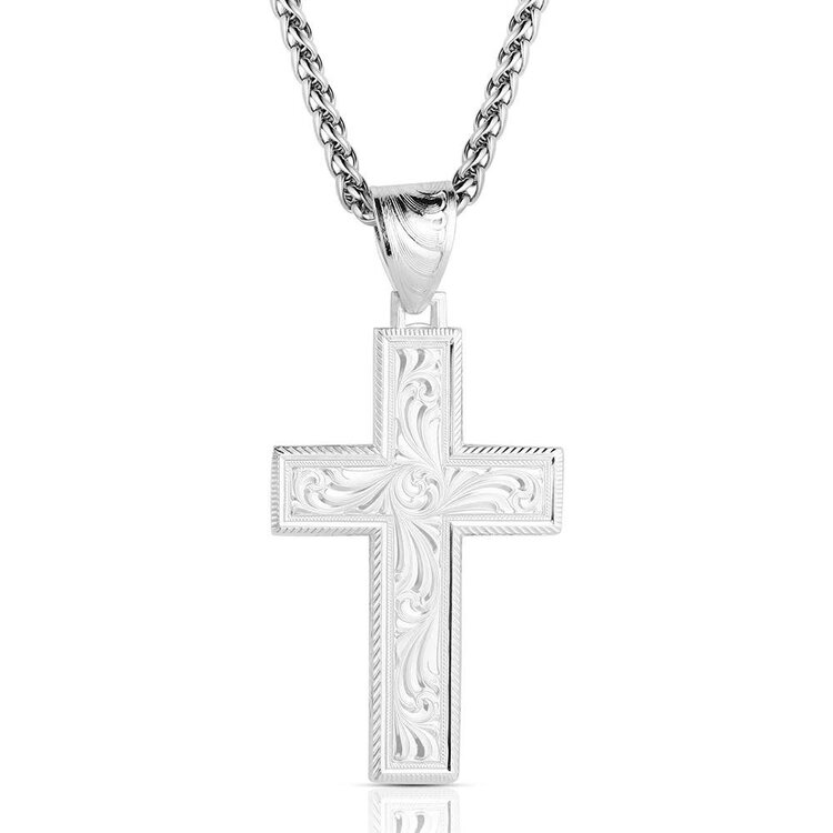 Montana Silversmiths Granite Peak Cross Necklace