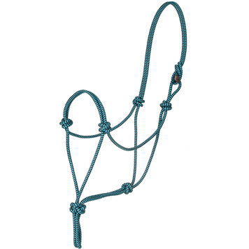 Mustang Premium Nylon Rope Halter Turquoise/Black