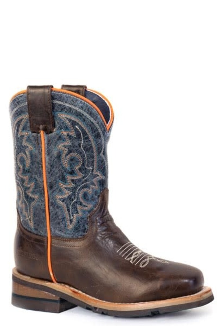 Roper Youth Clint Geo Brown Waxy Dark Blue