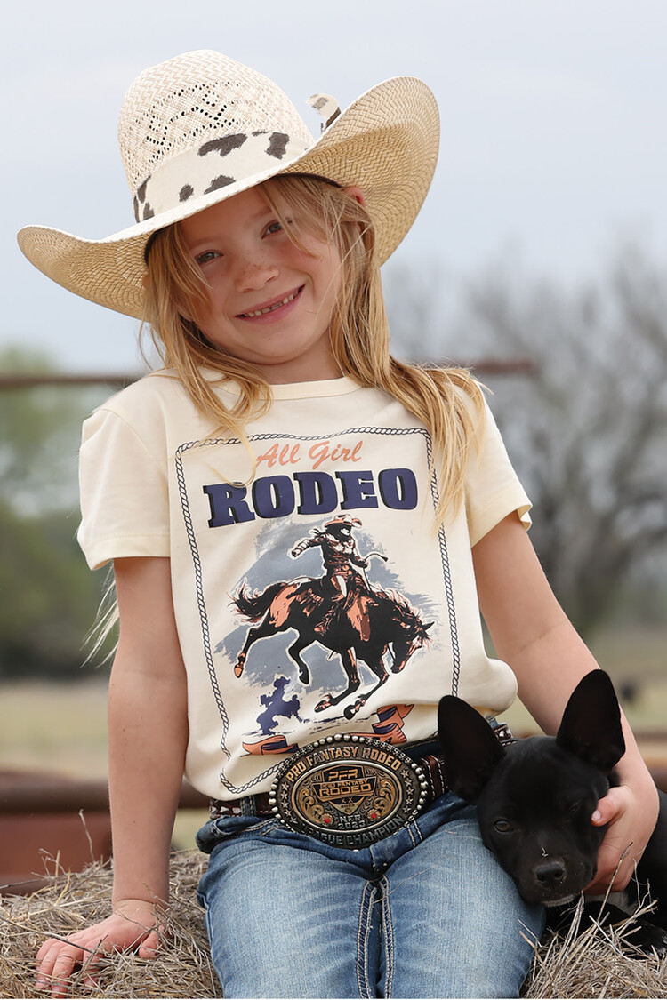 Cruel Denim Youth All Girl Rodeo Tee Cream