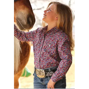 Cruel Denim Youth Blue Floral Snap