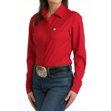 Cinch Arenaflex Button Down Solid Pink