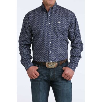 Cinch Royal Blue Fallen Diamonds Button Down
