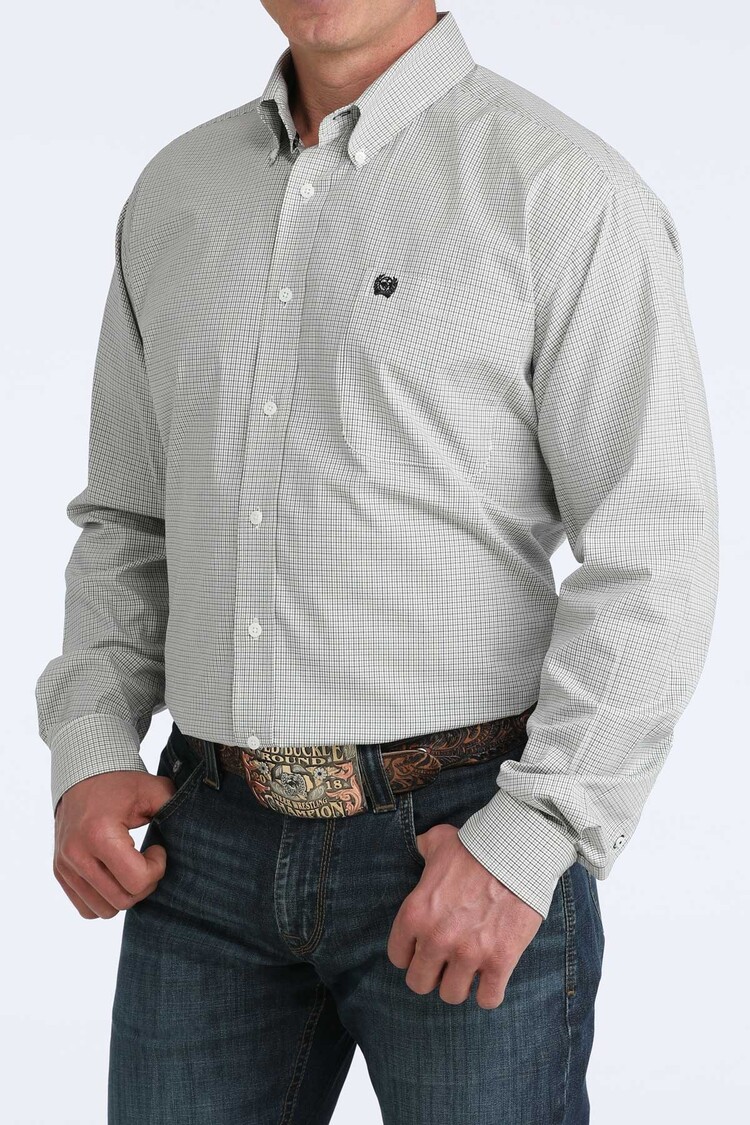 Cinch Classic White Plaid Button Down