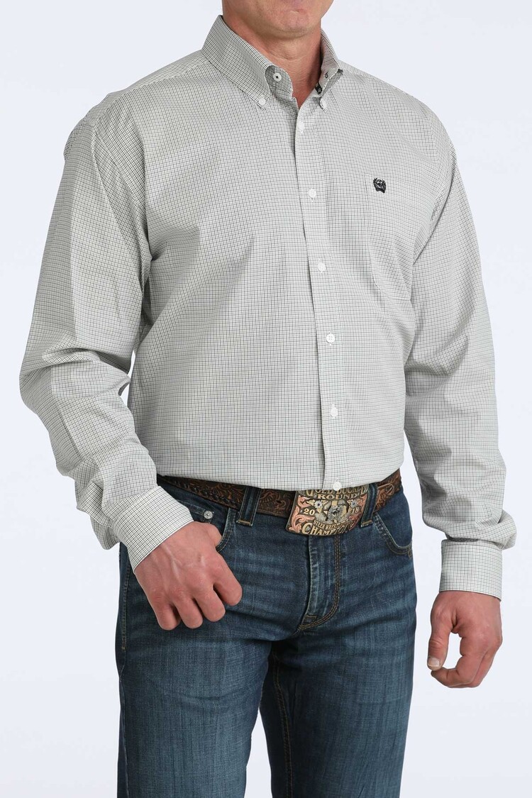 Cinch Classic White Plaid Button Down