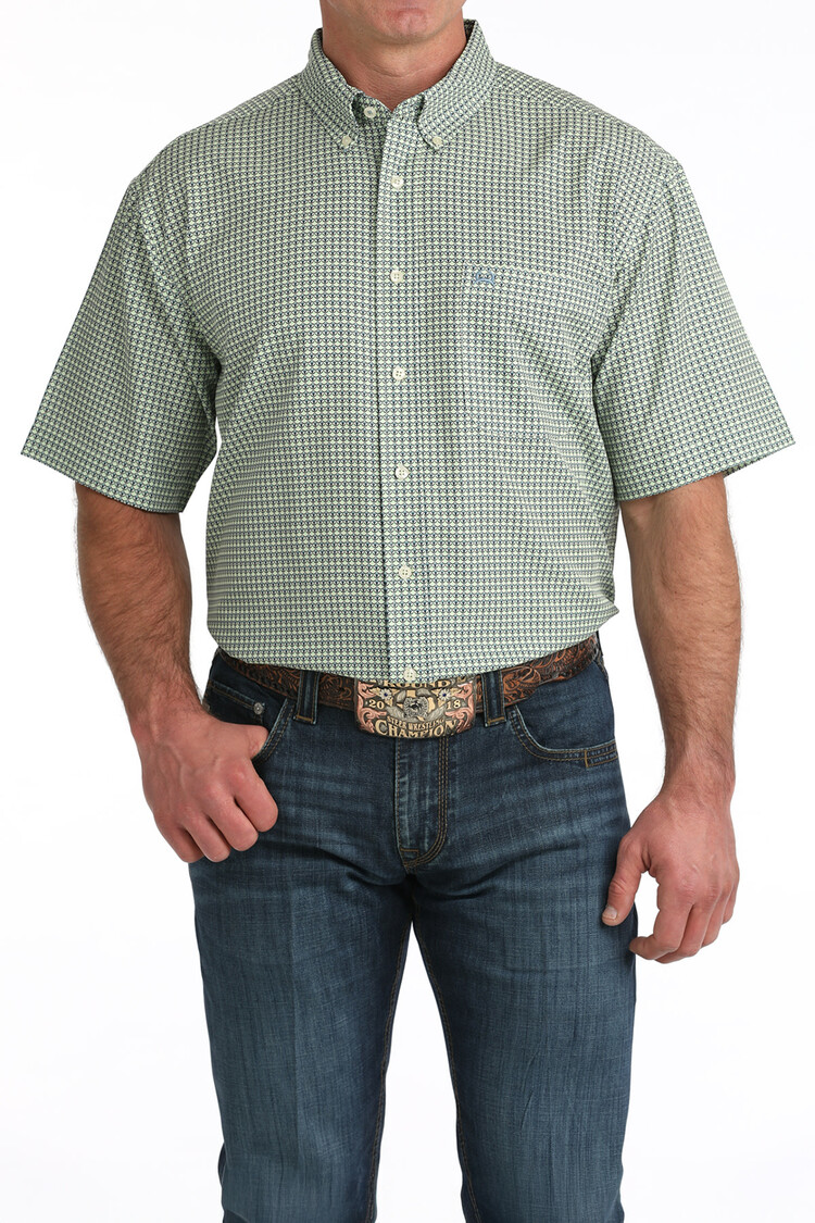Cinch Arenaflex Green Design Button Down