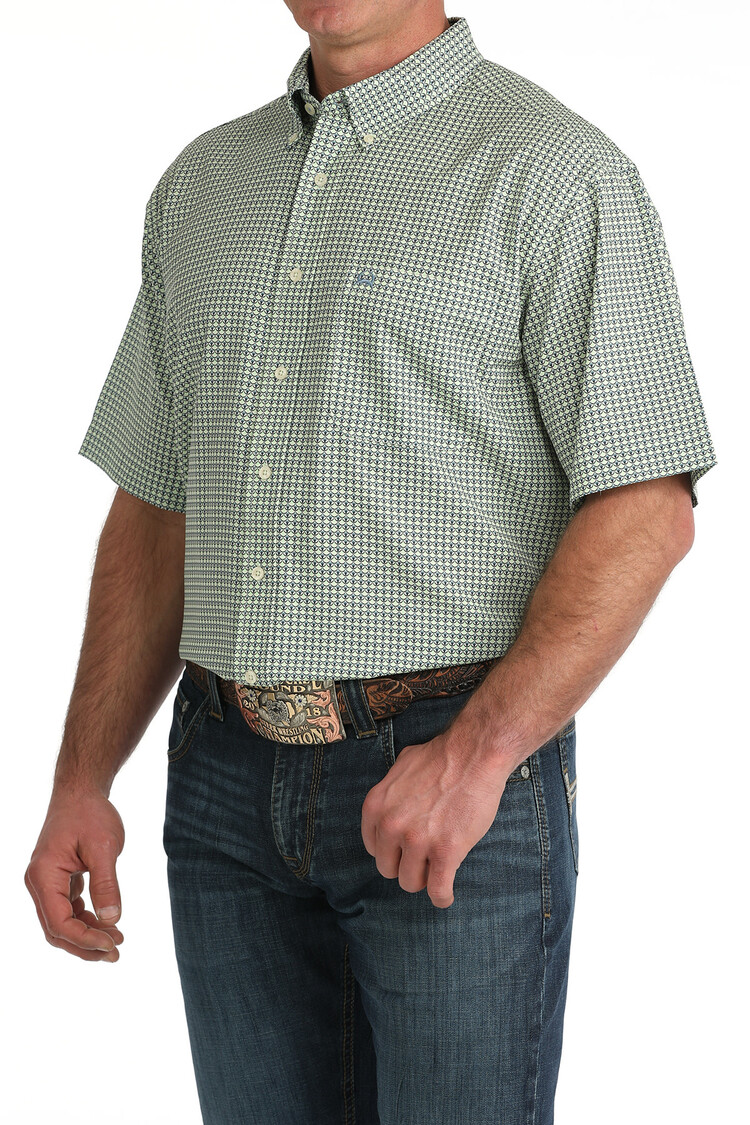 Cinch Arenaflex Green Design Button Down