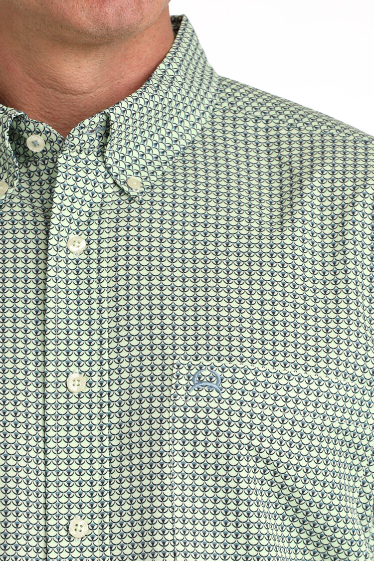 Cinch Arenaflex Green Design Button Down