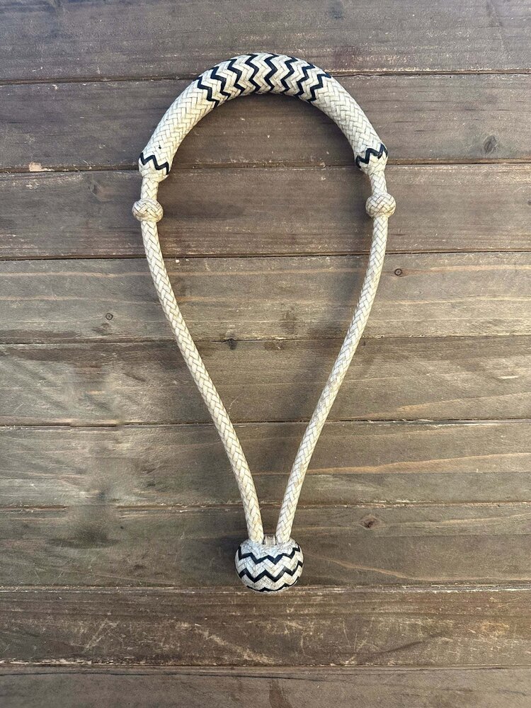 Traditional Rawhide Braiders Bosal 1/4" Natural Rawhide Black Accents